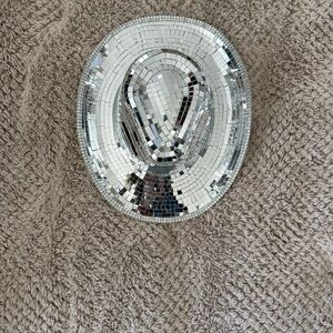 Silver Sequin Cowboy Hat - Sparkling Women's Statement Hat